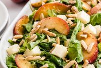 Refreshing Nectarine Salad with Arugula, Feta & Honey Vinaigrette