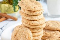 Eggnog Snickerdoodle Cookies with Warm Spices and Creamy Rum Option