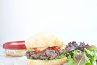 Hummus-Stuffed Bean Burgers with Zesty Mediterranean Flavor