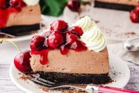 Decadent Black Forest Cheesecake Recipe with Cherry Topping