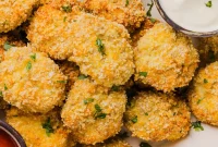 Crispy Cauliflower Chicken Nuggets with Dijon Honey Mustard Dip