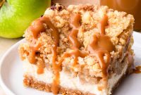 Caramel Apple Cheesecake Bars Recipe — Gooey Apple Dessert Bars
