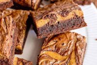 Pumpkin Spice Brownies with Gooey Chocolate Swirl
