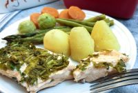 Lemon Herb Butter Salmon and Asparagus Parcels