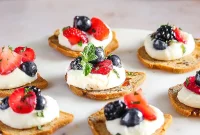 Mascarpone Berry Cracker Crisps — Sweet Savory Appetizer Recipe