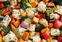 Roasted Chicken with Maple-Glazed Sweet Potatoes
