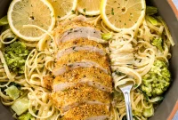 Lemon Garlic Chicken Pasta with Creamy Parmesan Sauce