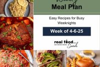 Weekly Meal Plan: April 6–12, 2025 with Recipes and Prep Tips