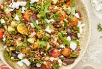 Mediterranean Lentil Salad with Fresh Herbs and Feta