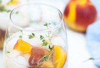 Peach Thyme Cocktail Recipe with Homemade Peach Syrup