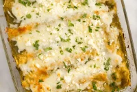 Creamy Green Chile Chicken Enchiladas Recipe