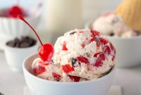 Homemade Cherry Cordial Ice Cream Recipe — Smooth Cherry Liqueur Swirl