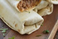 Loaded Beef, Bean & Cheese Burritos with Homemade Salsa