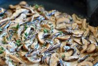 Creamy Garlic Mushroom Sauce for Pasta and Steak
