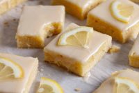 Zesty Lemon Blondies with Luscious Glaze