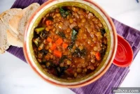 Spiced Merguez, Lentil & Kale Soup: Hearty North African Stew