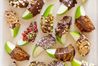 Chocolate-Dipped Apple Slices for Snacks & Parties