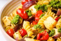 Creamy Halloumi Pasta with Cherry Tomatoes and Basil