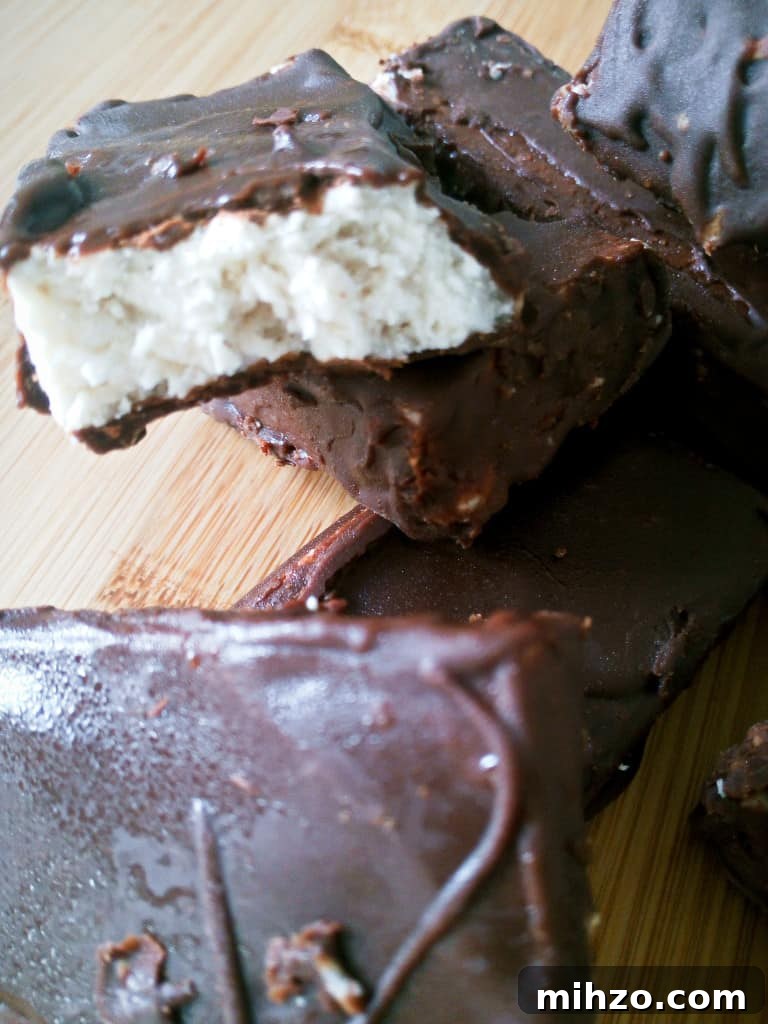 Sugar-Free Bounty-Style Coconut Chocolate Bars 2 sugar free bounty chocolate bars