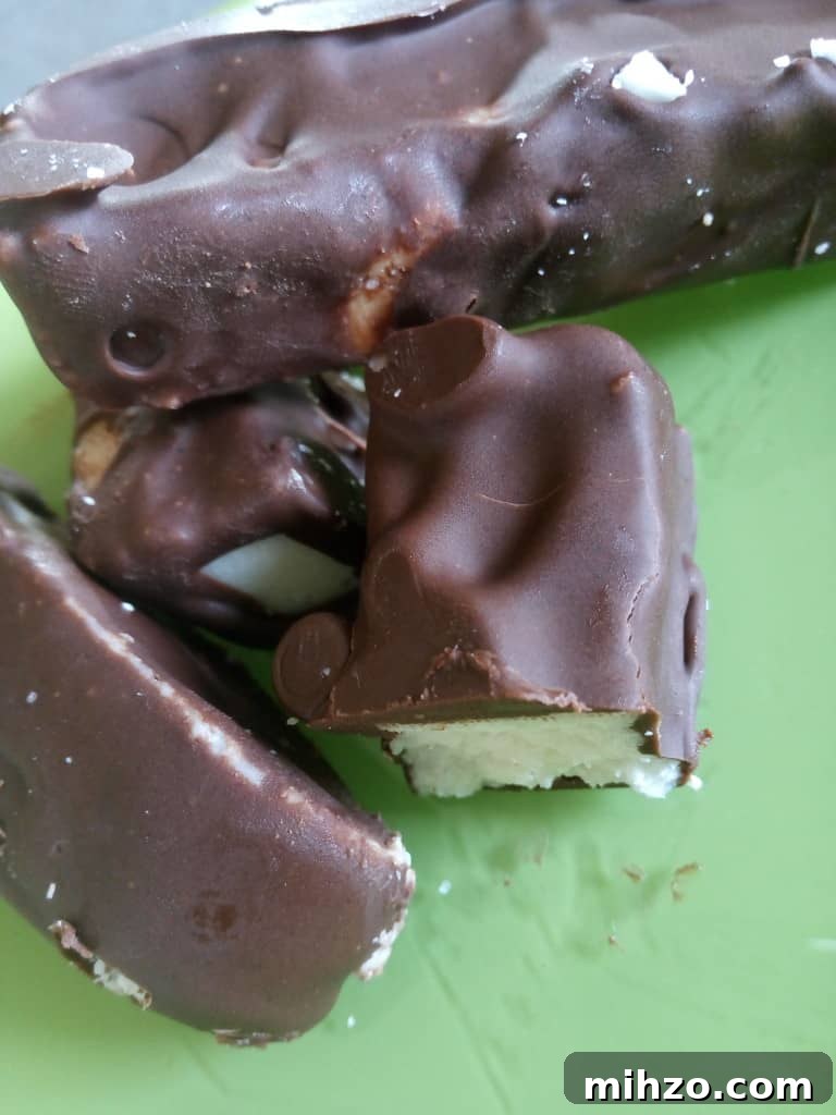Sugar-Free Bounty-Style Coconut Chocolate Bars 3 sugar free bounty chocolate bars