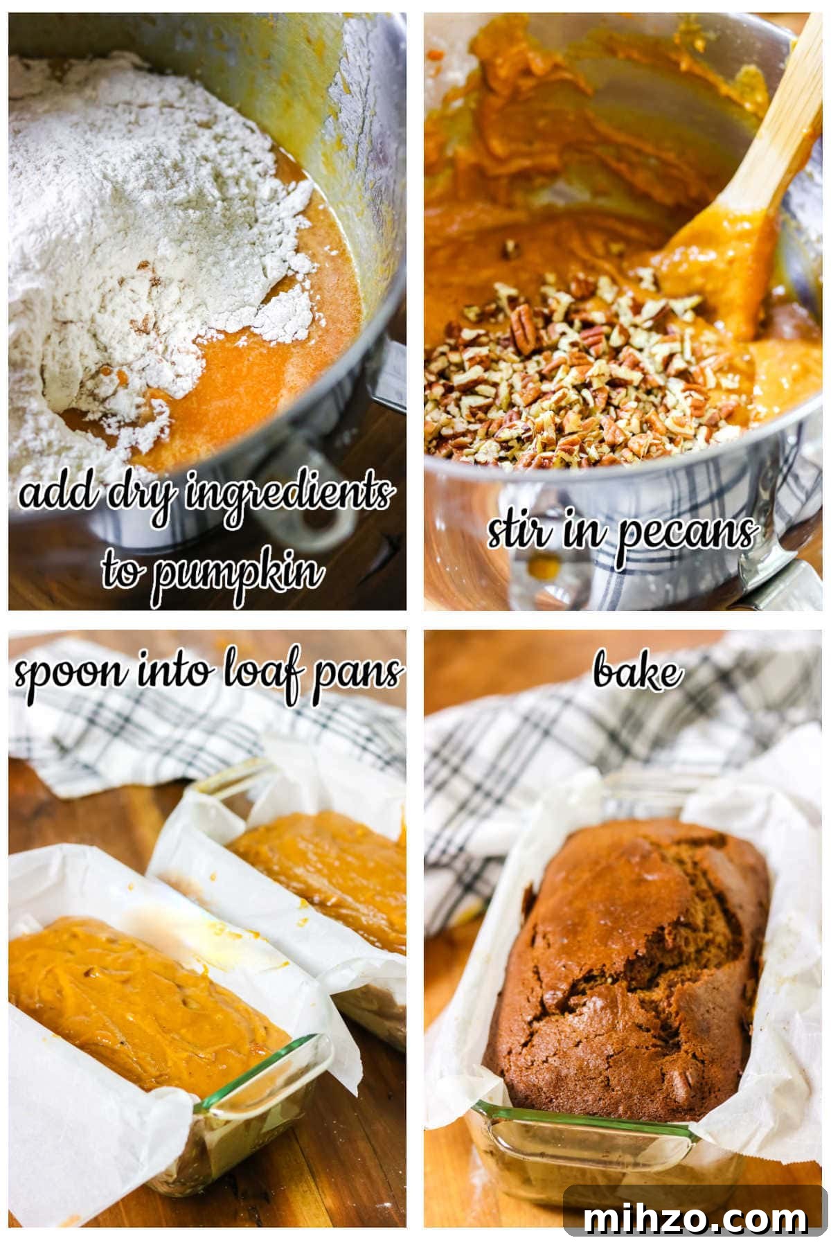 Classic Pumpkin Spice Quick Bread Recipe for Fall Baking 6 Last steps for making this pumpkin spice bread recipe.