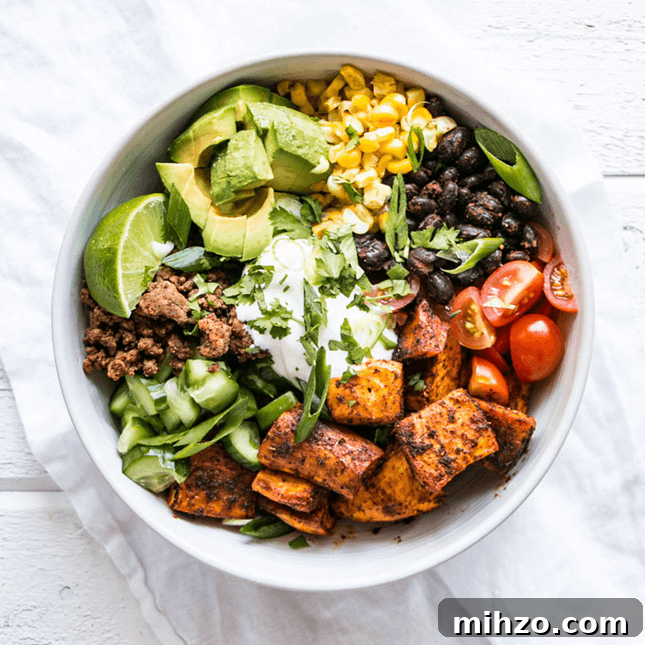 Sweet Potato Taco Bowl Recipe from My Kitchen Love 4 Sweet Potato Taco Bowl, by My Kitchen Love // FoodNouveau.com