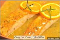 Orange-Rosemary Glazed Salmon with Citrus Honey Drizzle