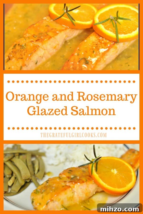 Orange rosemary glazed salmon