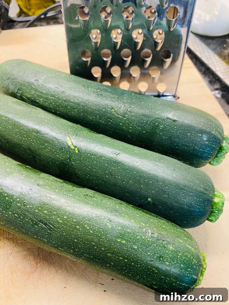 zucchini and a box grater