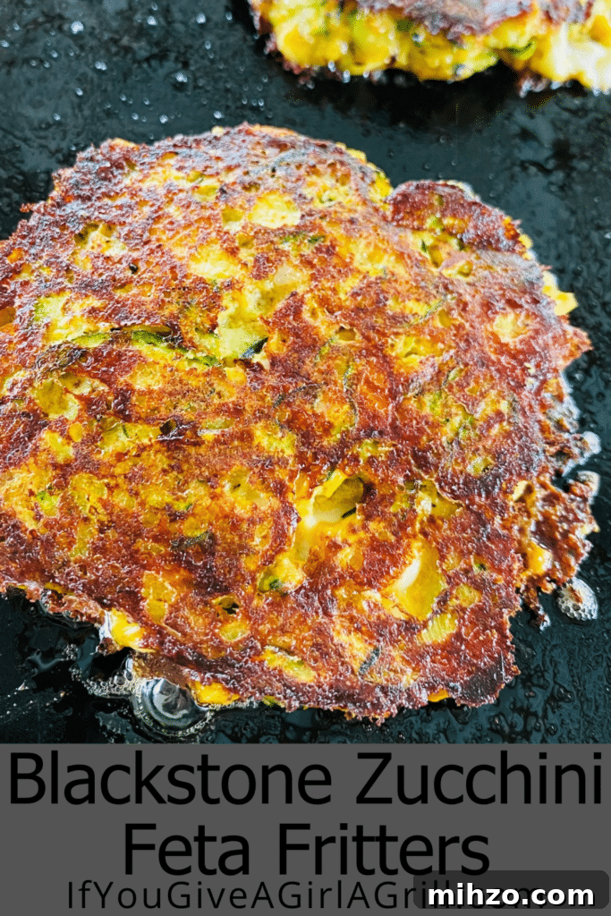 blackstone zucchini feta fritters
