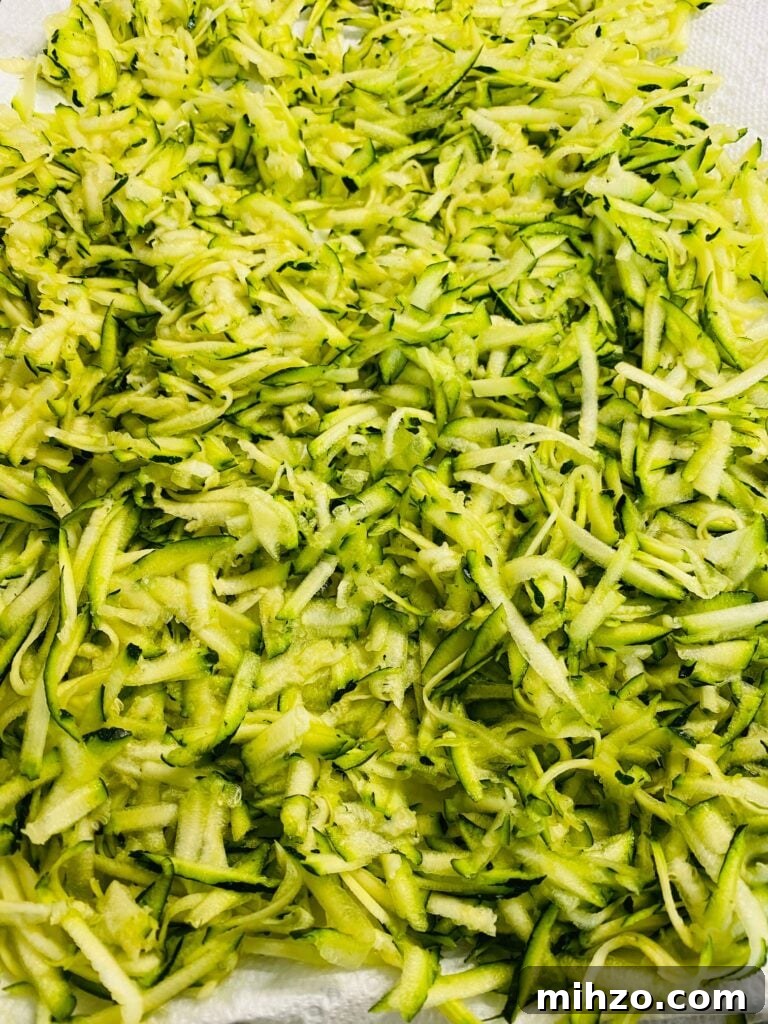 shredded zucchini
