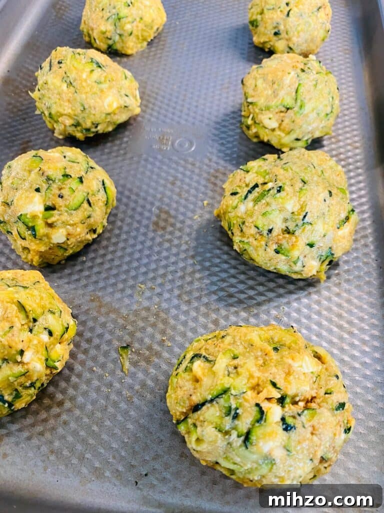 fritters rolled in balls before putting on the griddle
