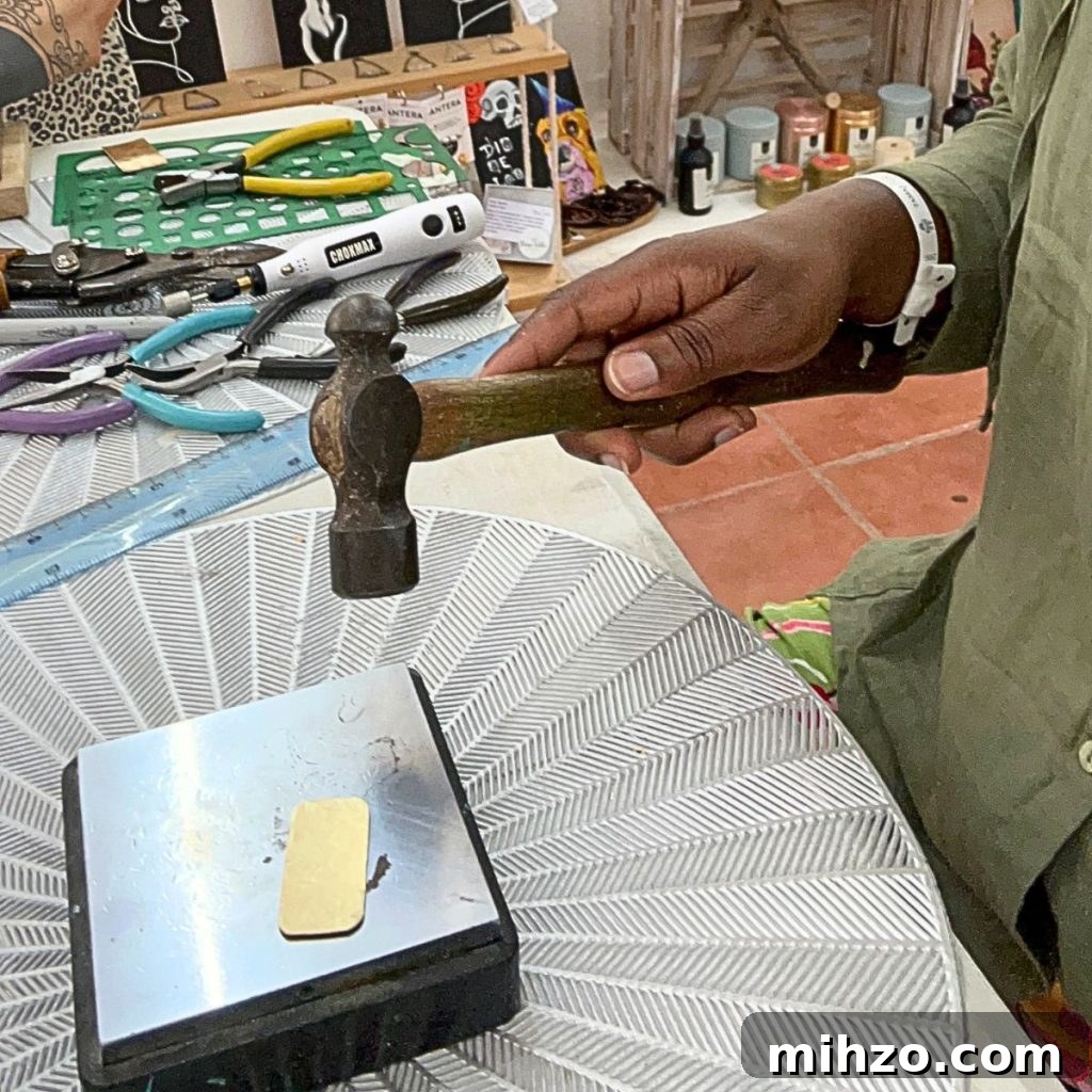 Student working on jewelry