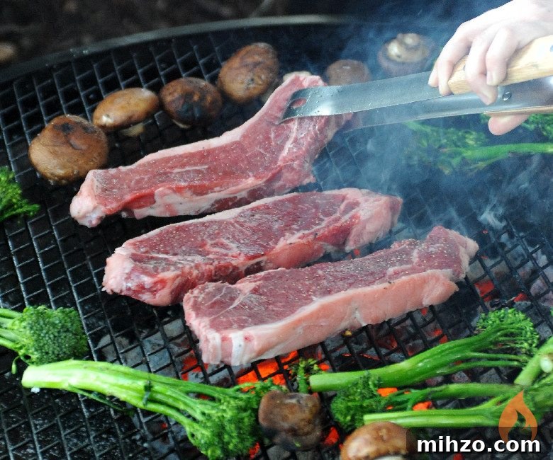 Fire Pit Grilling: Tips for Perfect Open-Fire BBQ 4 Grilling steaks on a fire pit.