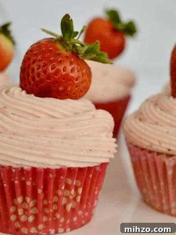 Strawberry Cupcakes from Scratch.