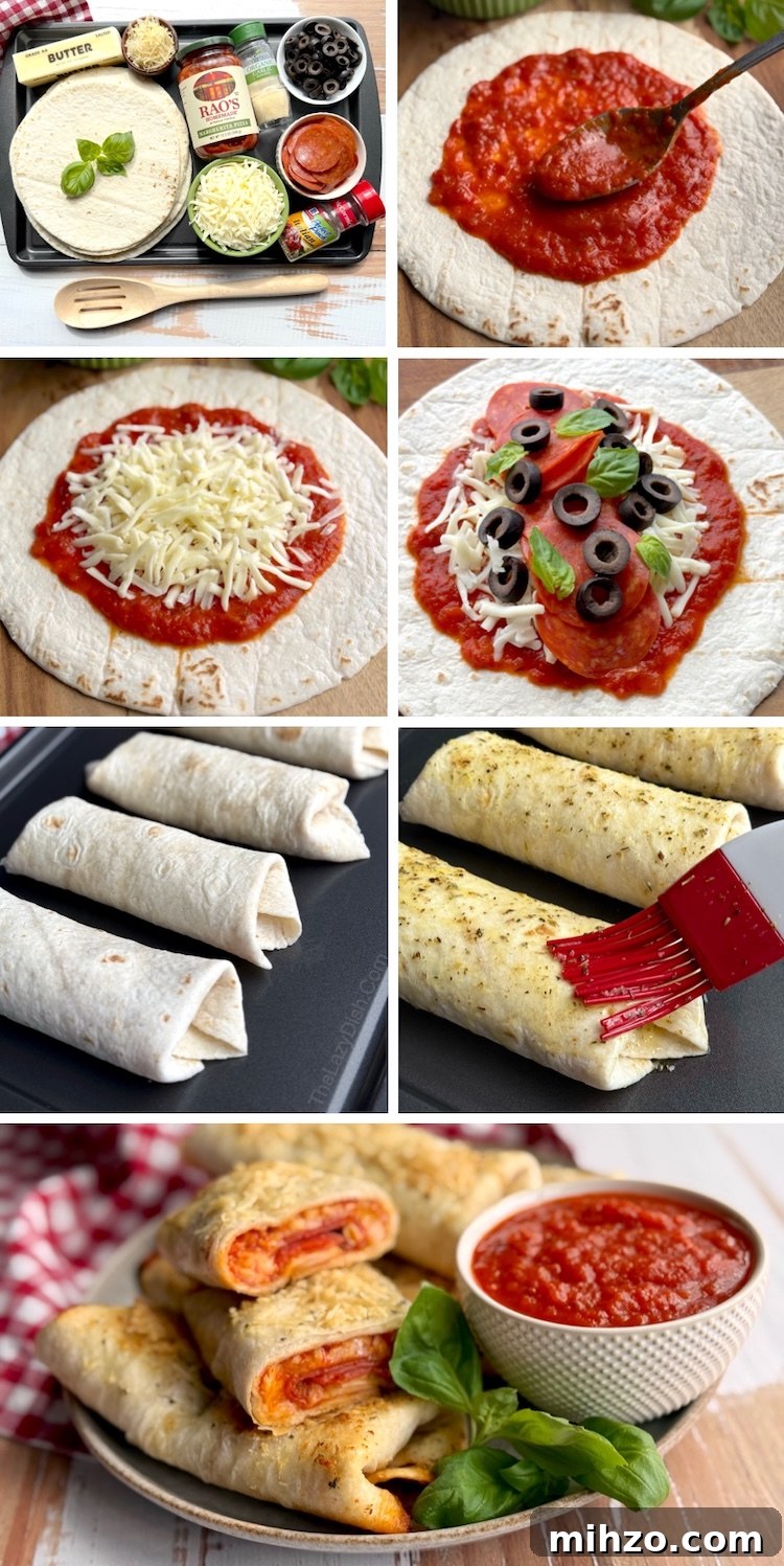 How to Make Pizza Burritos at Home — Fusion Recipe and Tips 12 If you're looking for fun and easy kid friendly dinner ideas, try these baked cheesy pizza burritos! You can bake them in your oven or air fryer for a convenient and quick dinner on busy school nights.