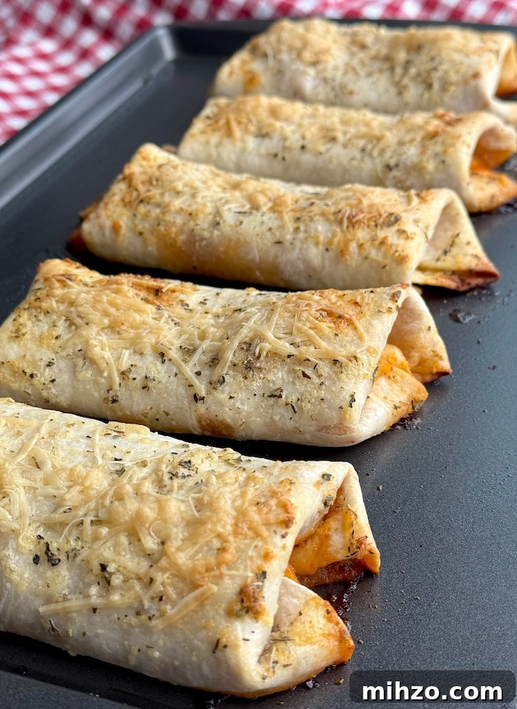 How to Make Pizza Burritos at Home — Fusion Recipe and Tips 9 Just out of the oven! These pizza burritos are fun to make with simple ingredients and a family favorite dinner for busy weeknights.