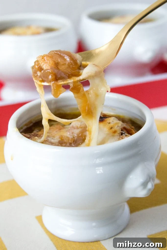 Classic French Onion Soup Made in the Oven: Step-by-Step Recipe 2 simply delicious french onion soup