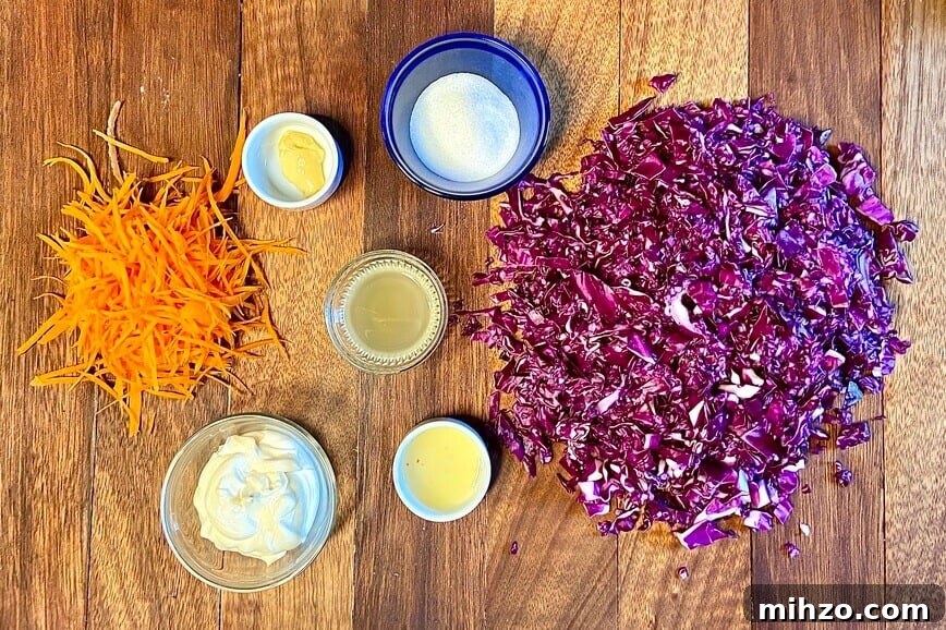 Classic Creamy Homemade Coleslaw Recipe You’ll Love 5 Ingredients.