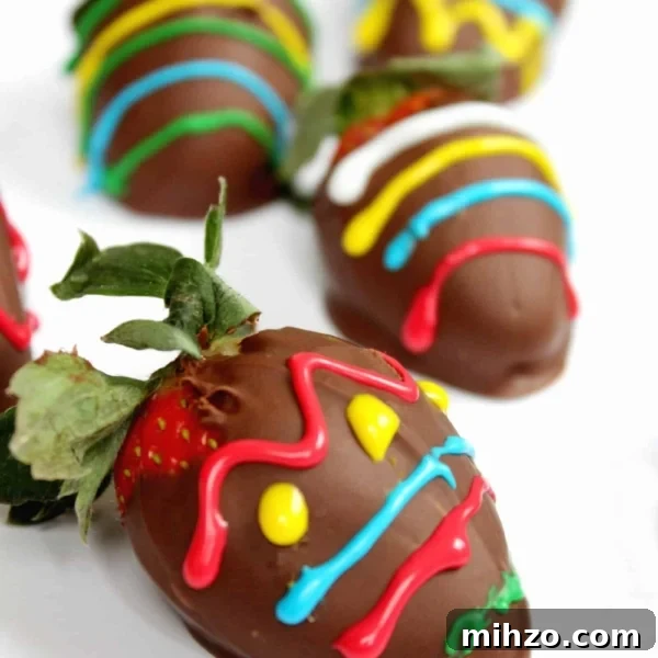 Chocolate Dipped Strawberry Easter Eggs