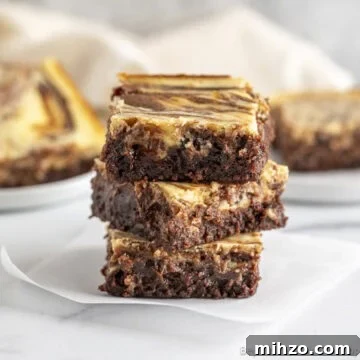 A stack of cheesecake brownies.