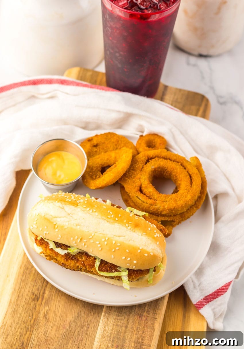 copycat burger king original chicken sandwich on a white plate
