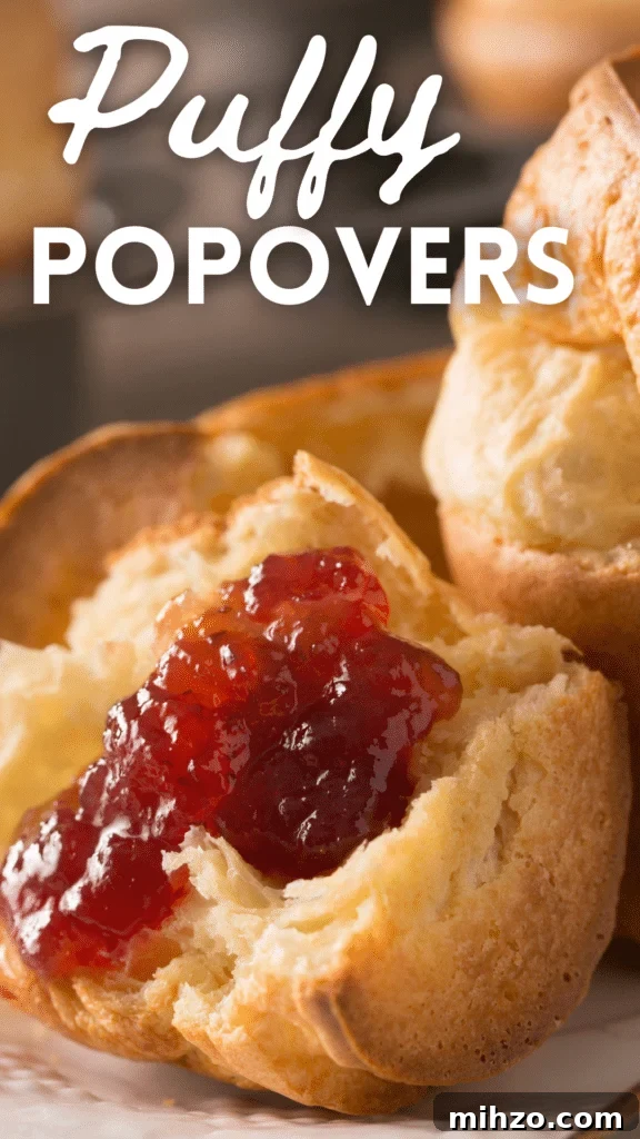 Fluffy Popovers for Brunch: Perfect Recipe for Special Occasions 7 popovers and text