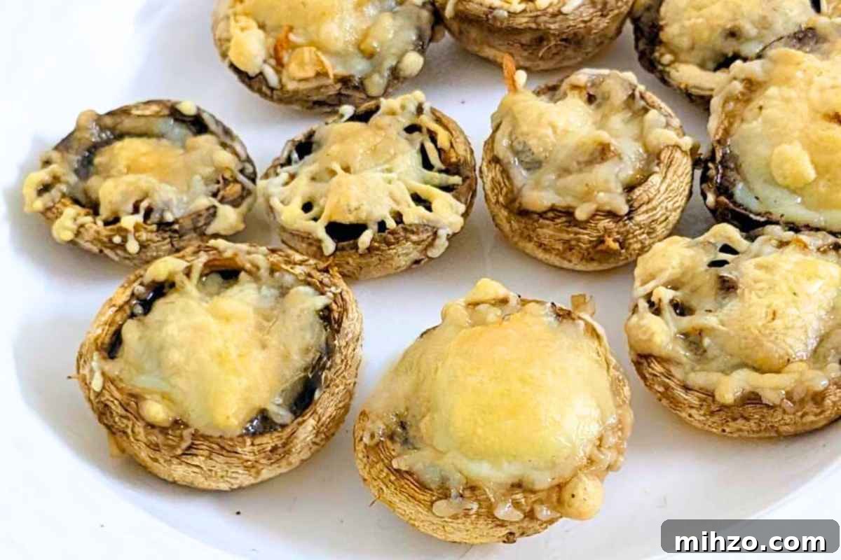 Air fryer stuffed mushrooms