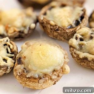 Delicious stuffed mushrooms after air frying