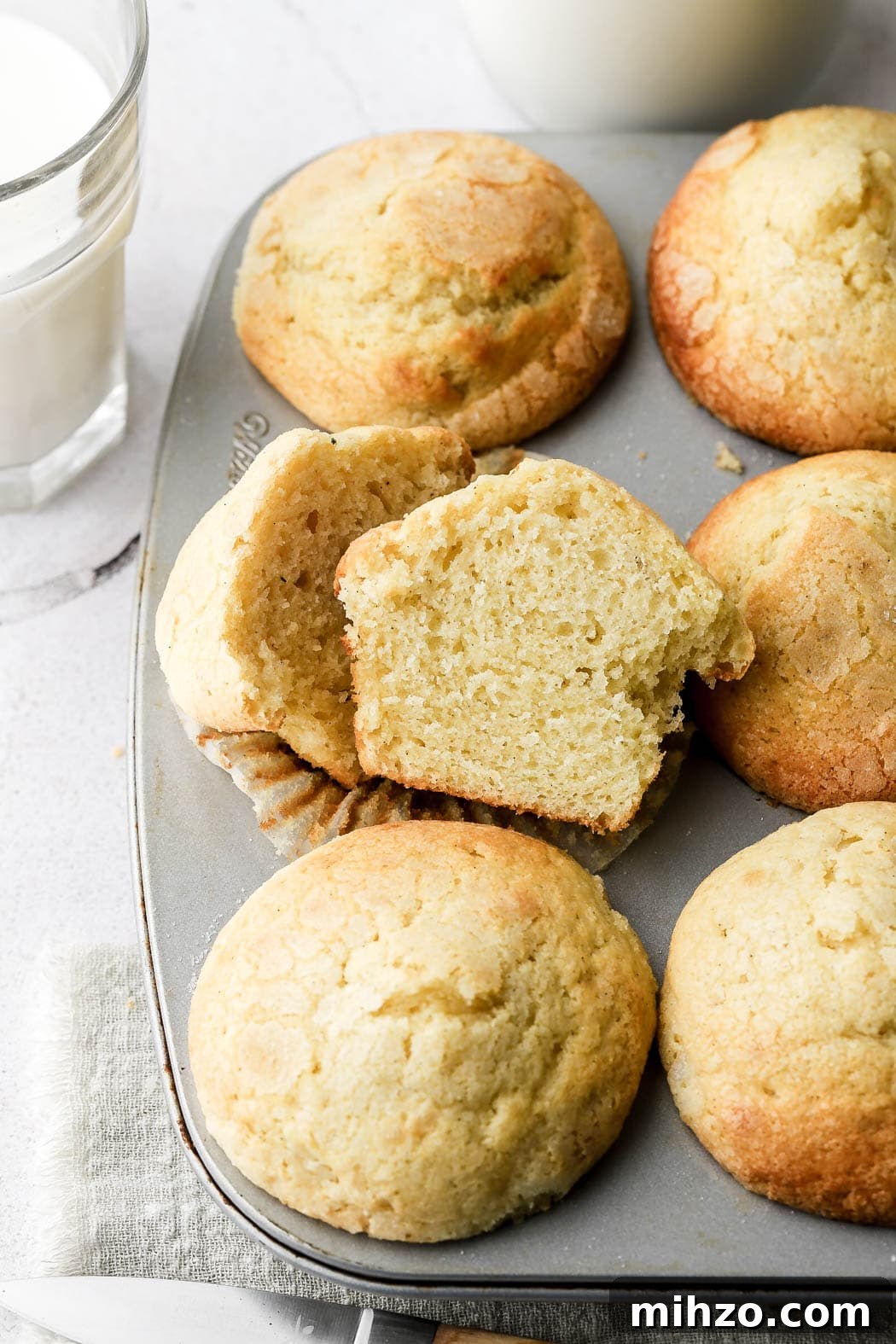 Ultimate Homemade Vanilla Muffins Recipe 2 vanilla muffins inside