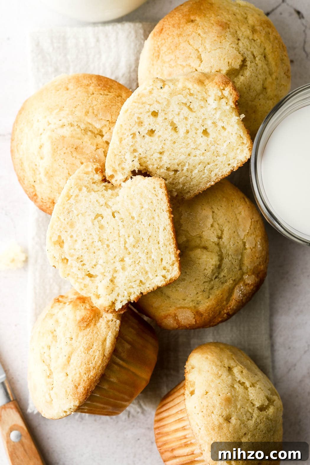 Ultimate Homemade Vanilla Muffins Recipe 9 inside crumb of vanilla muffins