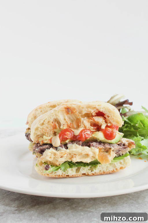 Hummus Stuffed Burger