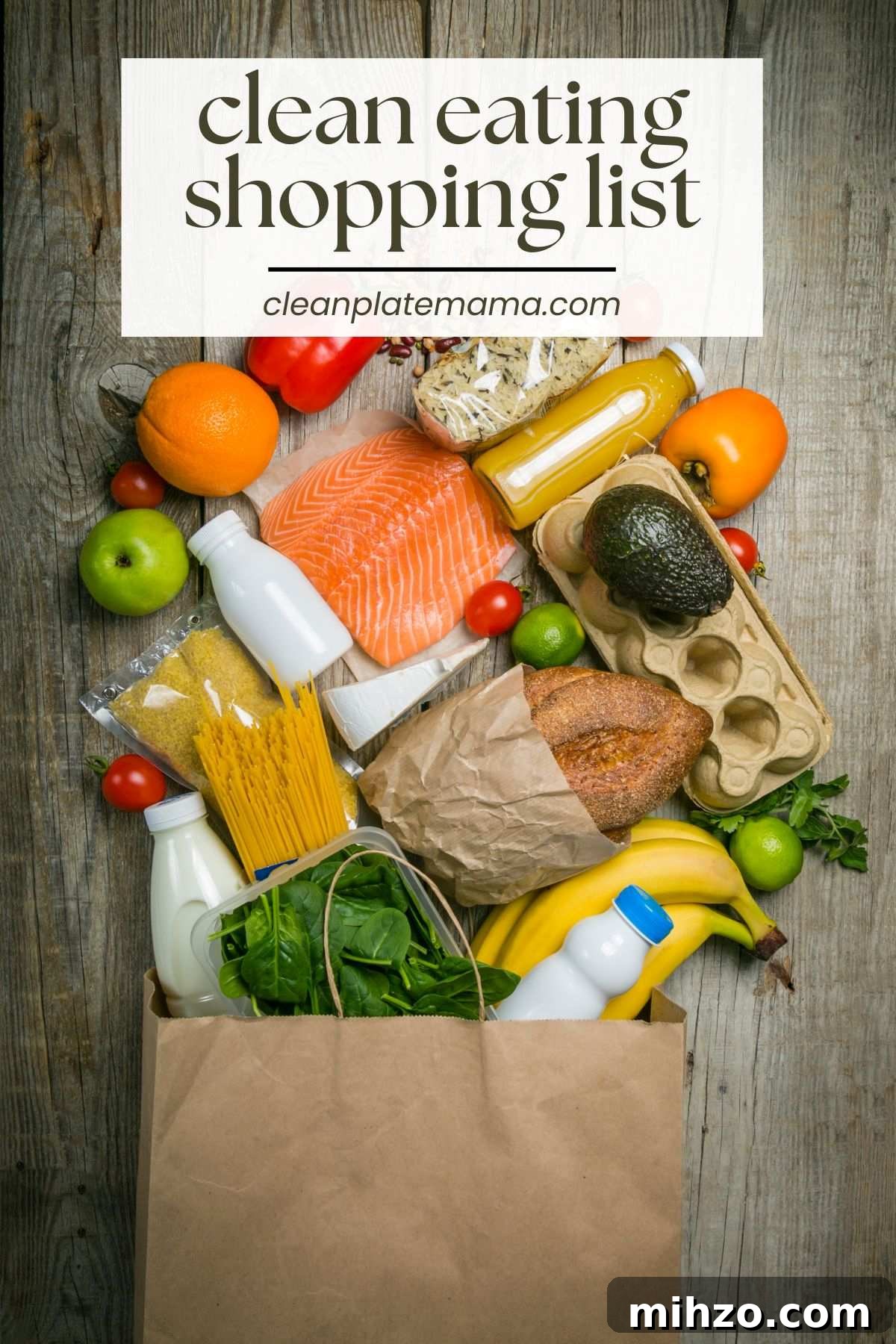Clean eating groceries