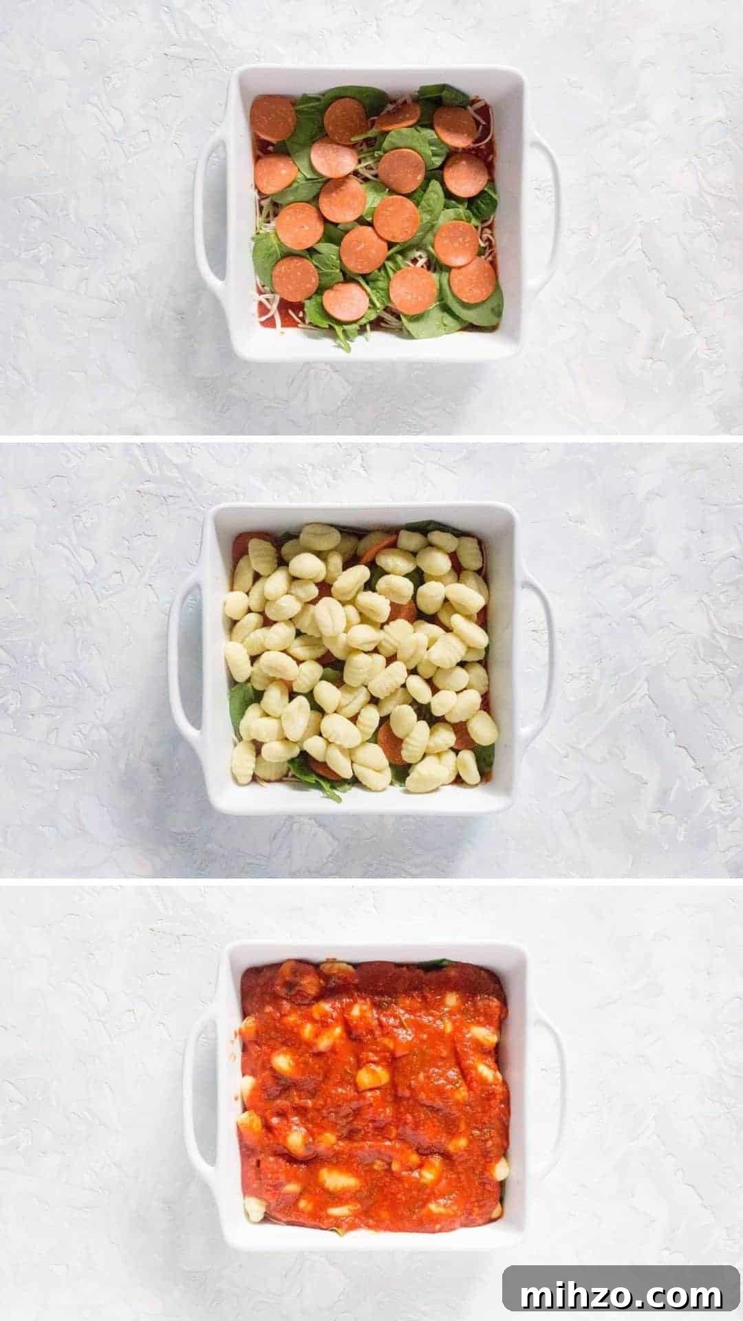 Gnocchi Pizza Bake Recipe: Cheesy Tomato Gnocchi Casserole 4 Deliciously pillowy and tender, the gnocchi really makes each bite of this Gnocchi Pizza Bake a dream!